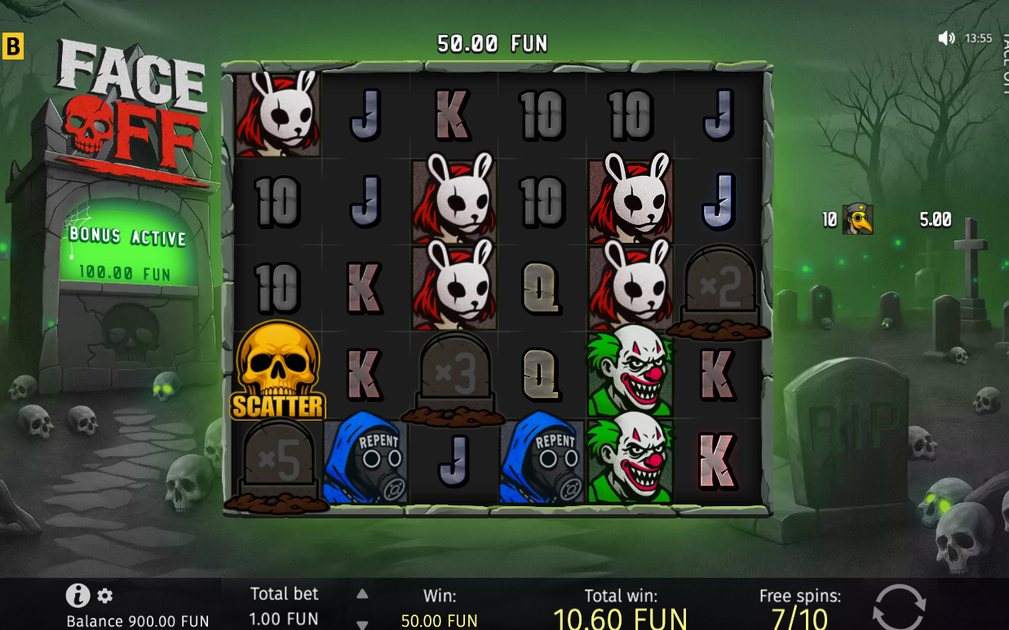 Free Spins-läget där Multiplier-symbolerna visas