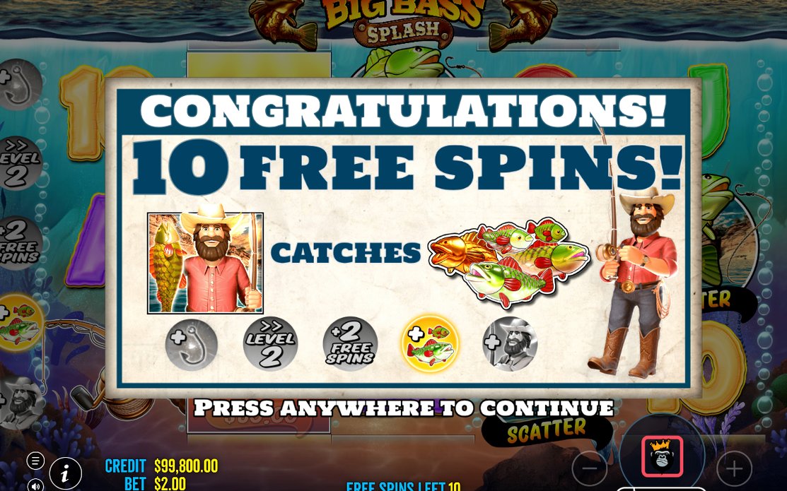 Insamlade pengavärden och multiplikatornivå i Free Spins