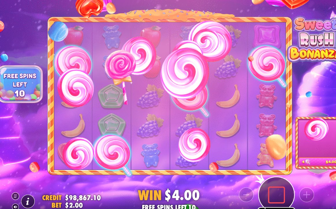 Free Spins-läget med egna snurr i bonusrundan
